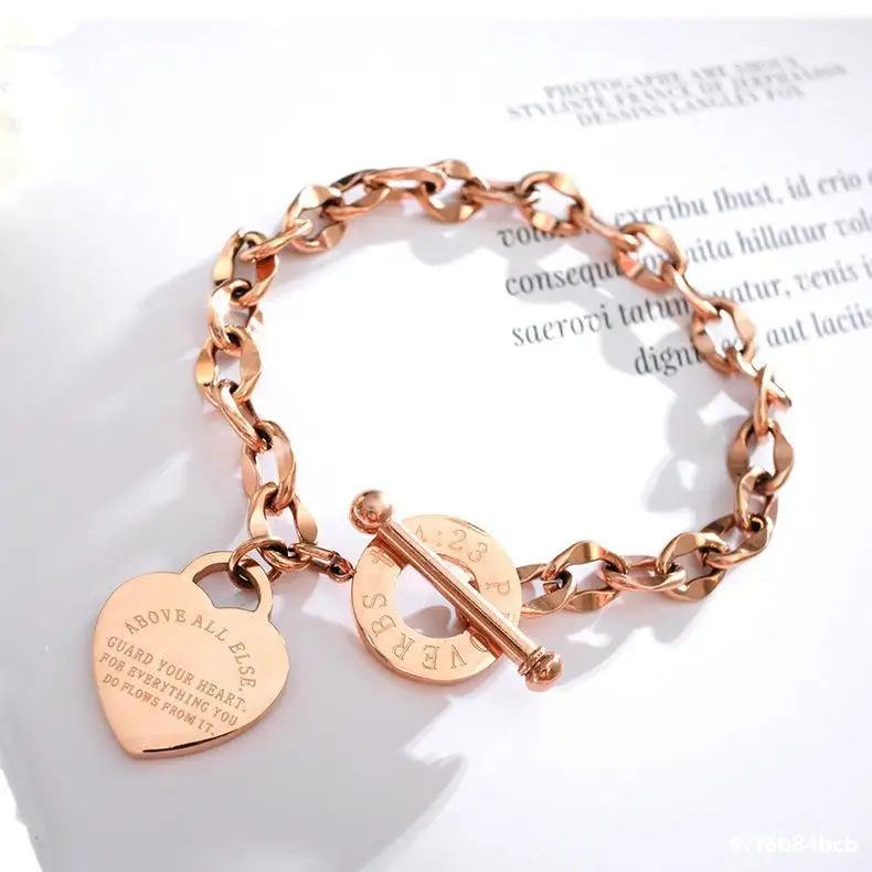 2020 new Fine Heart Engraved Jewelry Rose Gold Link Chain Bracelet For Women, 3 colors
2020 new Fine Heart Engraved Jewelry Rose Gold Link Chain Bracelet For Women, 3 colors