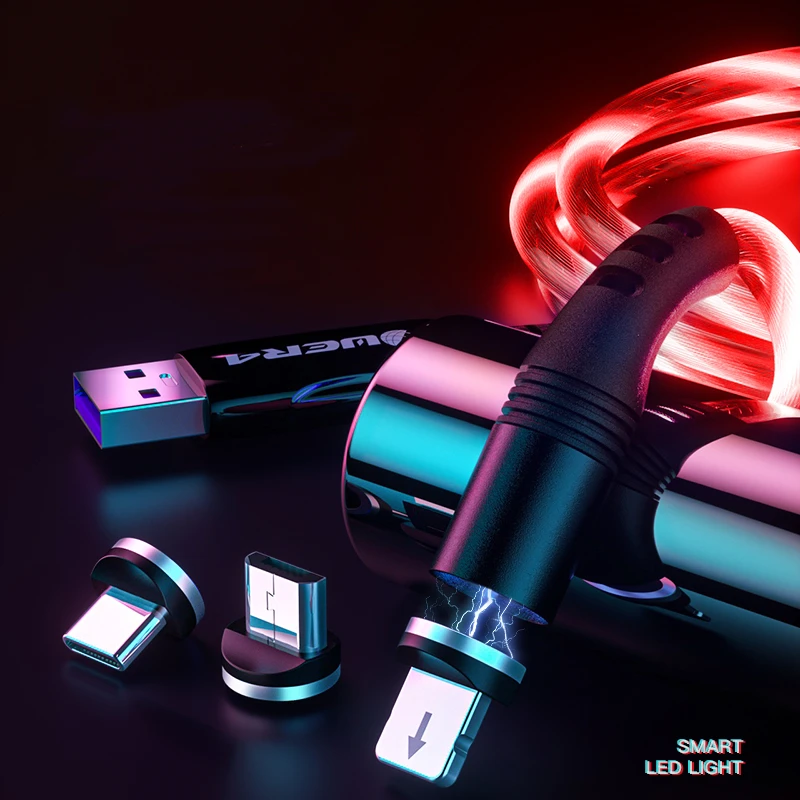 Lm1A 2021 Wholesale High Quality 3 in 1 360 Degree Rotate Fast Usb Magnetic Charging Cable Led Luminous Flowing Micro Data Cable, Blue/green/red/ multi colorful
Lm1A 2021 Wholesale High Quality 3 in 1 360 Degree Rotate Fast Usb Magnetic Charging Cable Led Luminous Flowing Micro Data Cable, Blue/green/red/ multi colorful