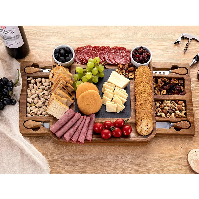 

Extra Large Charcuterie Board Set Cheese Board and Knife Set - Wedding & Holiday Gift Platter or House Warming Present