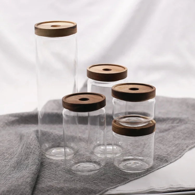Creative10oz 16oz 23oz Striped Air Tight Glass Jar With Acacia Wood Lid For Food, Clear
Creative10oz 16oz 23oz Striped Air Tight Glass Jar With Acacia Wood Lid For Food, Clear