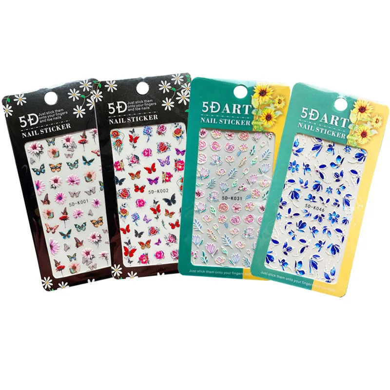 5D Nail Art Paper Sticker Acrylic Flower Butterfly Leaf Design Manicure Accessory Supply Self-Adhesive Decals Decorations
5D Nail Art Paper Sticker Acrylic Flower Butterfly Leaf Design Manicure Accessory Supply Self-Adhesive Decals Decorations