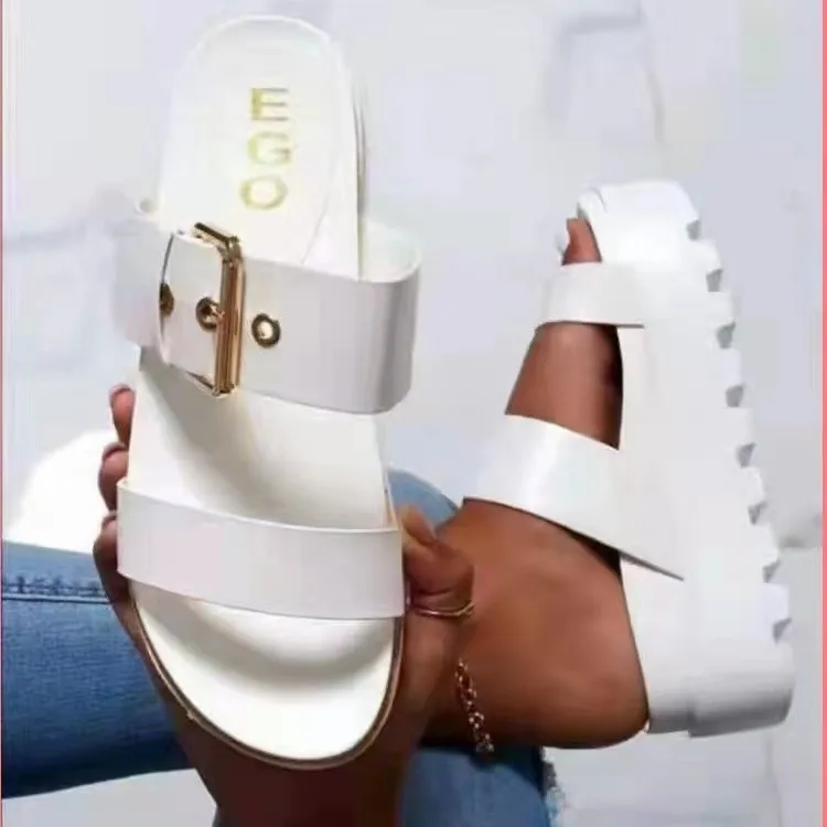 woman shoes new arrivals 2021 fashion women platform sandals and slippers, Black,white,gold
woman shoes new arrivals 2021 fashion women platform sandals and slippers, Black,white,gold