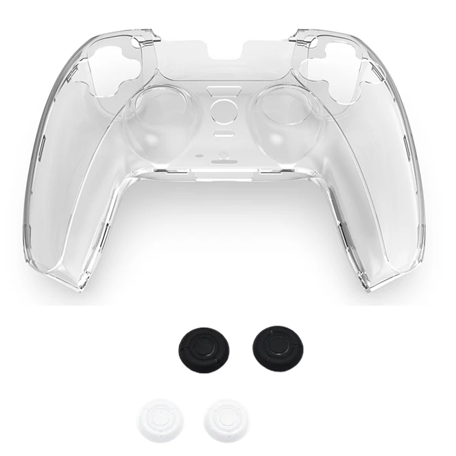 

Dustproof Gamepad Case 4 Anti-Slip Thumb Grip Thumbgrip Controller Accessories Joystick Transparent cover for Playstation 5, Transparent clear gamepad case for ps5
