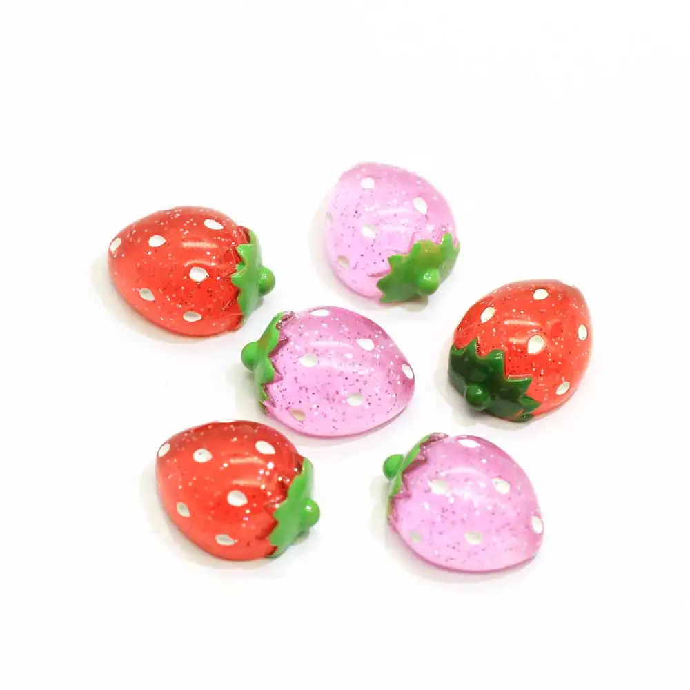 100pcs Resin Glitter Red Pink Strawberry Cabochons For Cell Phone Hair Pin Decoration
100pcs Resin Glitter Red Pink Strawberry Cabochons For Cell Phone Hair Pin Decoration