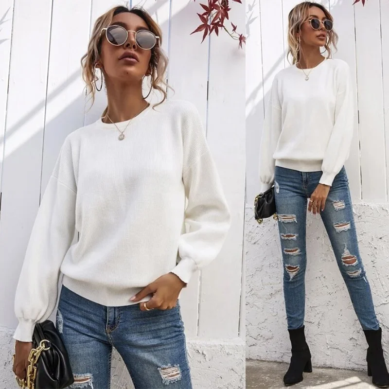 Custom Designer Fashion High Quality Women Autumn Casual Jacquard Crew Neck Woolen Pullover Sweater
Custom Designer Fashion High Quality Women Autumn Casual Jacquard Crew Neck Woolen Pullover Sweater