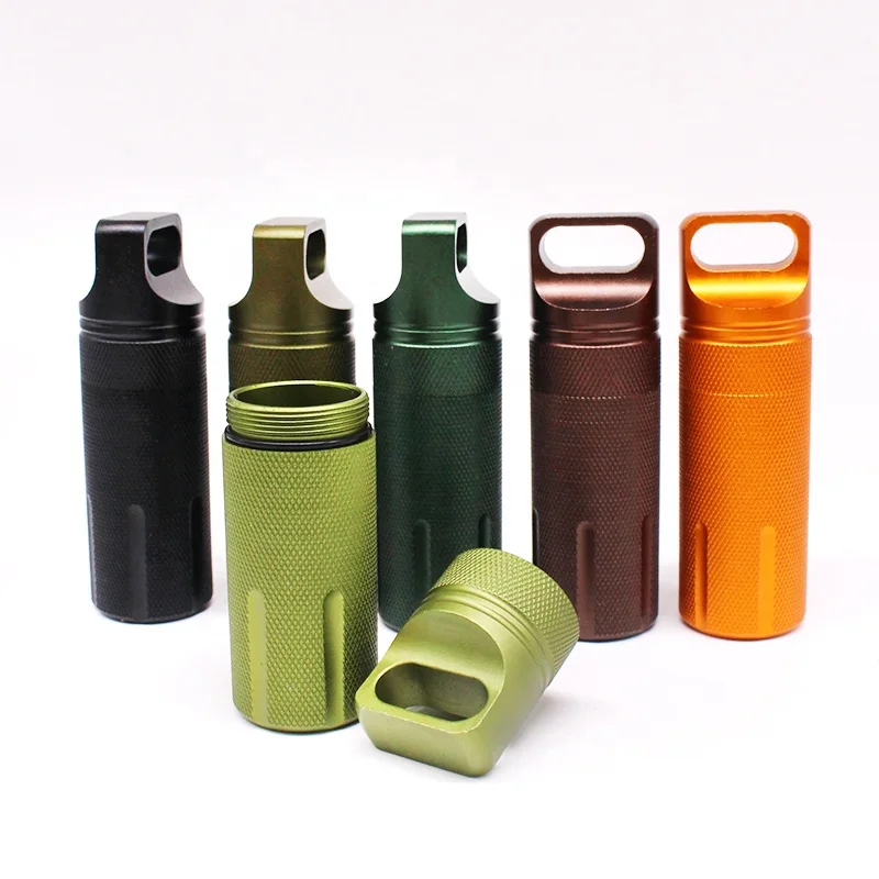 

EDC Accessory Case Dry Box Pill Fob Waterproof Capsules Storage for Outdoor Survival