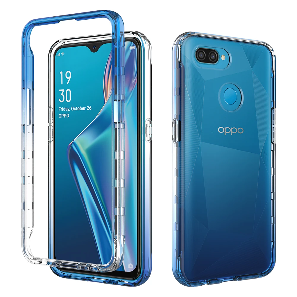 Gradient Colored PC and TPU Mobile Phone Case for OPPO A12 Shockproof Dual Layer Cover Case
Gradient Colored PC and TPU Mobile Phone Case for OPPO A12 Shockproof Dual Layer Cover Case