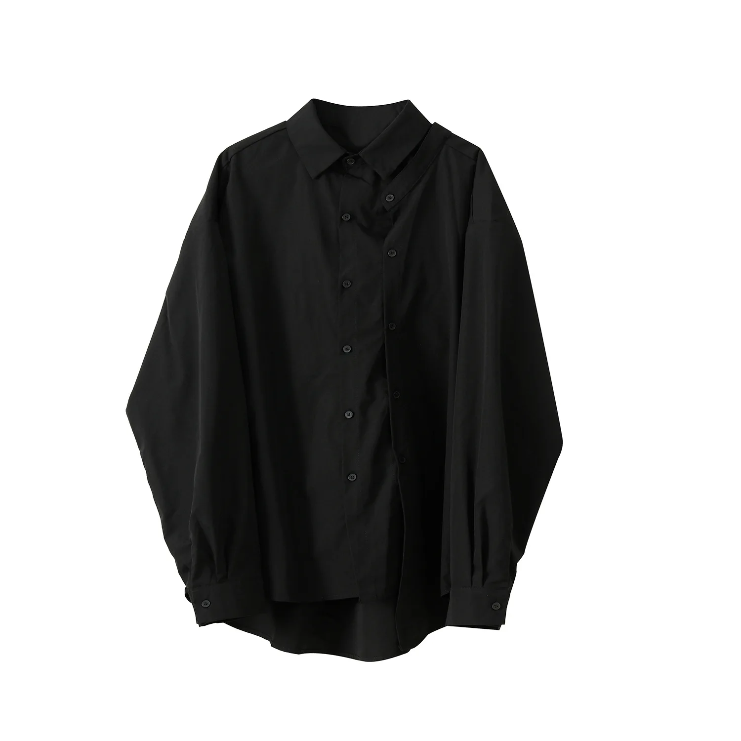 Men's Shirts European and American Retro Solid Color Men's Shirts