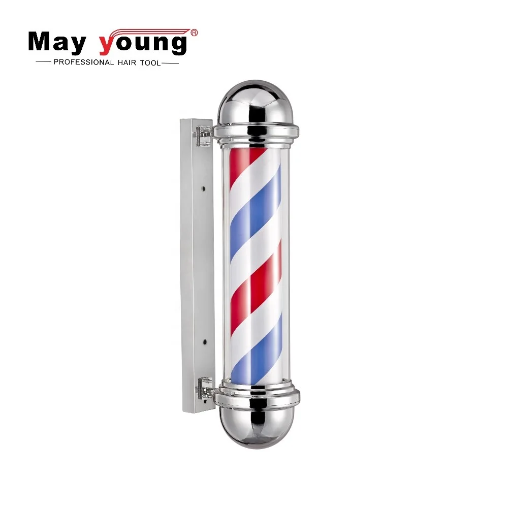 

55cm/21.6" Outdoor Waterproof spinning stripes hair salon barber shop sign pole