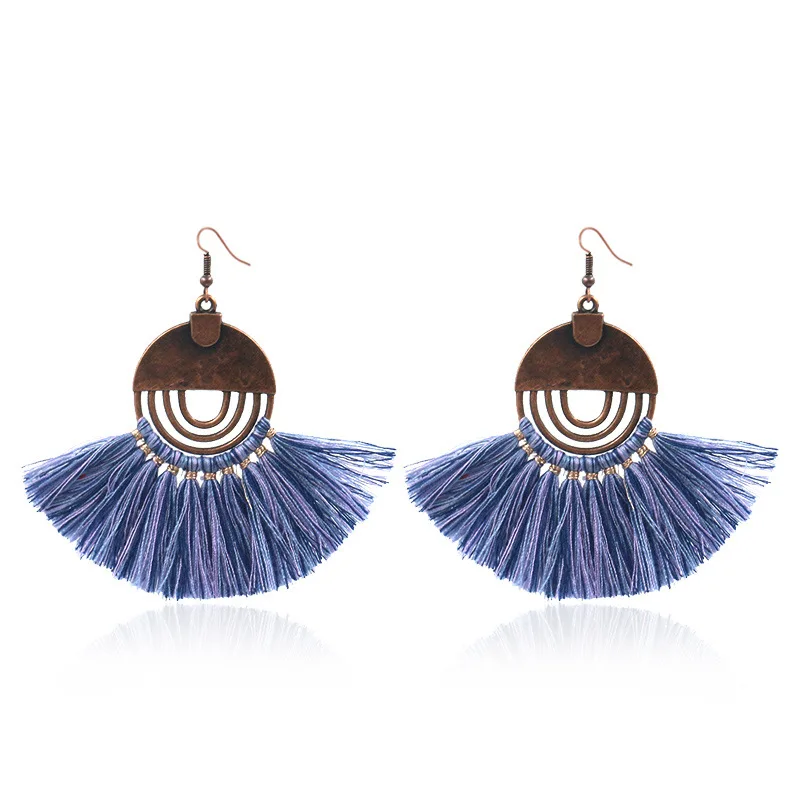 Fashion Colorful Bohemia Retro Vintage Ethnic Tassel Long Pendant Fringed Earrings For Women Wedding Engagement Jewelry
Fashion Colorful Bohemia Retro Vintage Ethnic Tassel Long Pendant Fringed Earrings For Women Wedding Engagement Jewelry