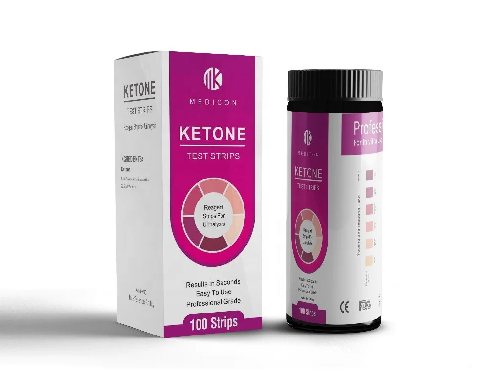 Urinalysis strip Ketone urine test strips in bottle or foil bag