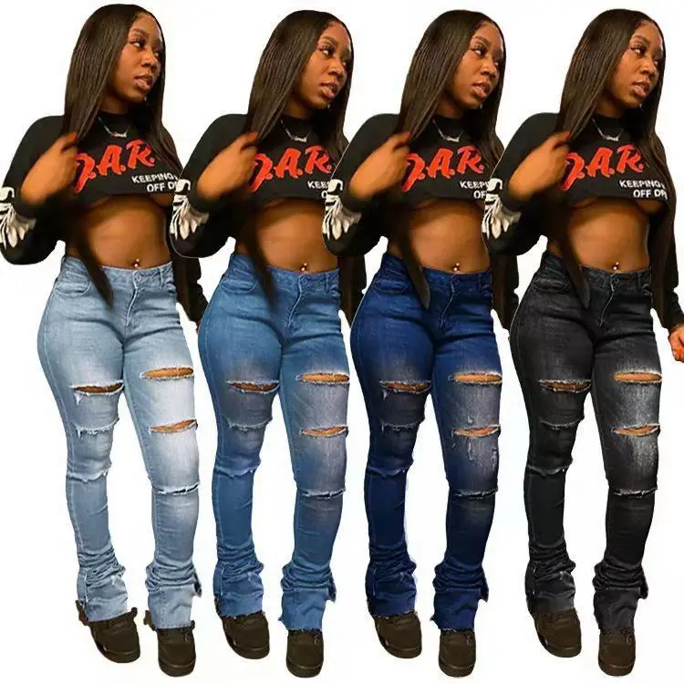 Latest Design High Quality Women Fashion Clothing 2020 Winter Women Trousers Jeans Denim Ripped Jeans Pants
Latest Design High Quality Women Fashion Clothing 2020 Winter Women Trousers Jeans Denim Ripped Jeans Pants