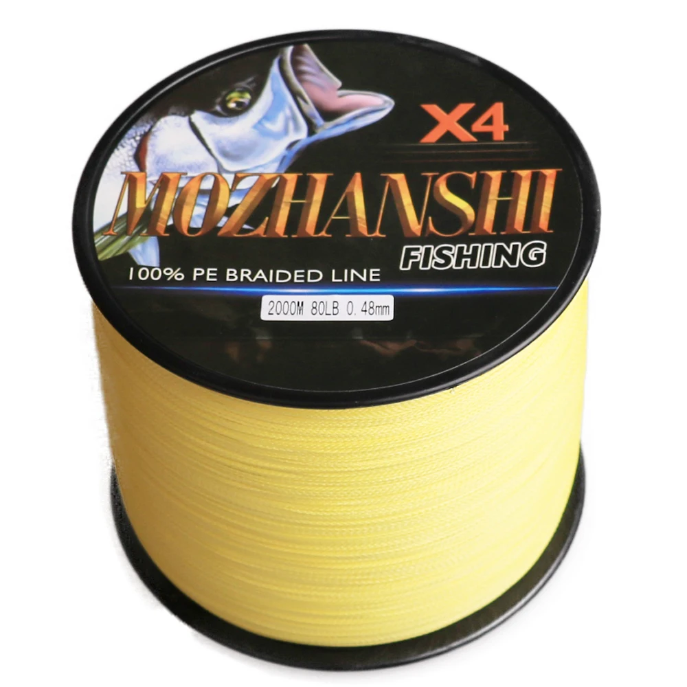 MOZHANSHI 4 Strands 100M-2000M 6-100LBS 100% PE Braided Multifilament Fishing Line, Black,blue,green,yellow,white,red,grey, multicolor and so on
MOZHANSHI 4 Strands 100M-2000M 6-100LBS 100% PE Braided Multifilament Fishing Line, Black,blue,green,yellow,white,red,grey, multicolor and so on