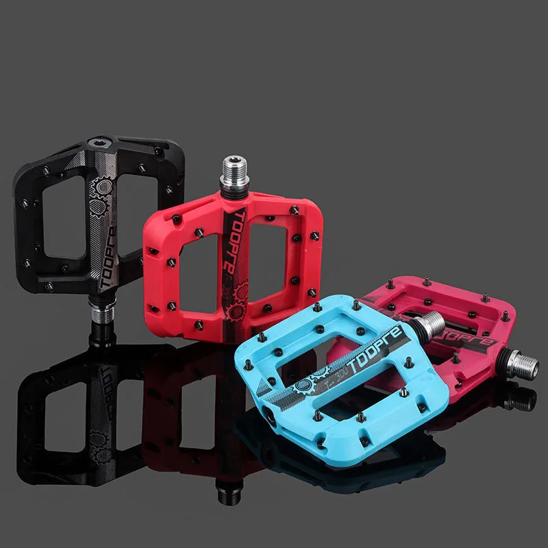 Mountain Bike Pedal Nylon Fiber Bicycle Sealed Bearing Large surface Pedals Non-Slip 9/16 Inch MTB Cycling Platform Flat Pedals, Red/blue/black/rose red
Mountain Bike Pedal Nylon Fiber Bicycle Sealed Bearing Large surface Pedals Non-Slip 9/16 Inch MTB Cycling Platform Flat Pedals, Red/blue/black/rose red