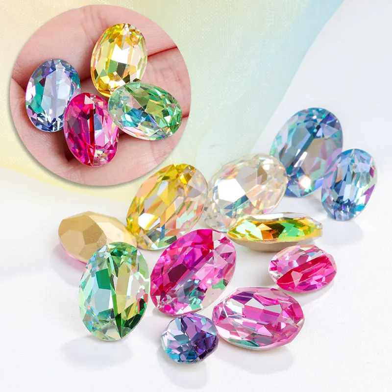 Hot Sell Luxury Glass Mocha Oval K9 Glass Point Back Rhinestone For Nail Art DIY Jewelry
Hot Sell Luxury Glass Mocha Oval K9 Glass Point Back Rhinestone For Nail Art DIY Jewelry