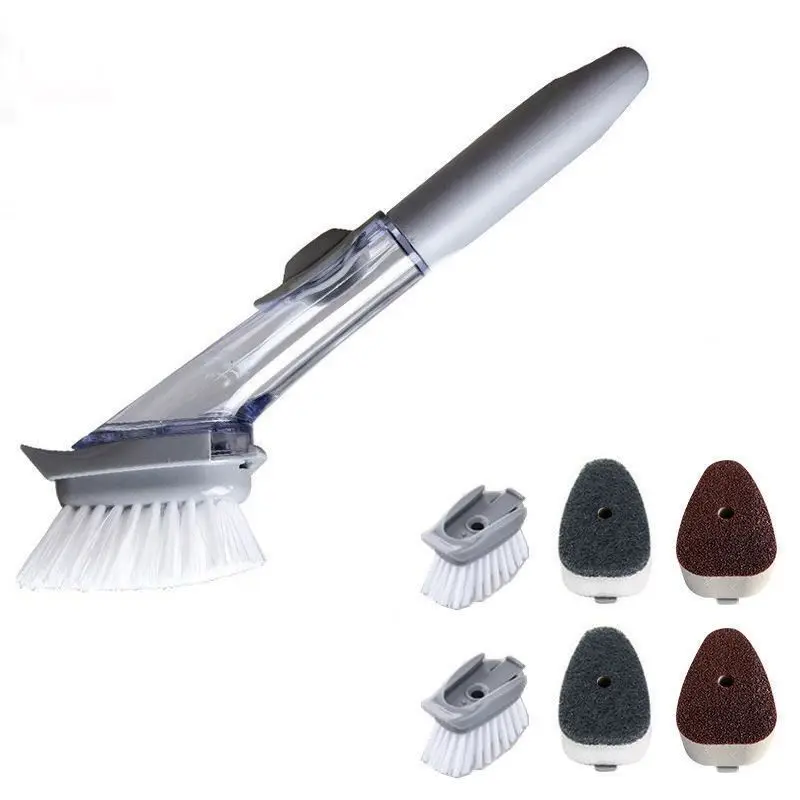 N1 Brush Pot Artifact Dishwashing Kitchen Household Long Handle Cleaning Automatic Liquid Addition Pot Washing Brush, Grey
N1 Brush Pot Artifact Dishwashing Kitchen Household Long Handle Cleaning Automatic Liquid Addition Pot Washing Brush, Grey