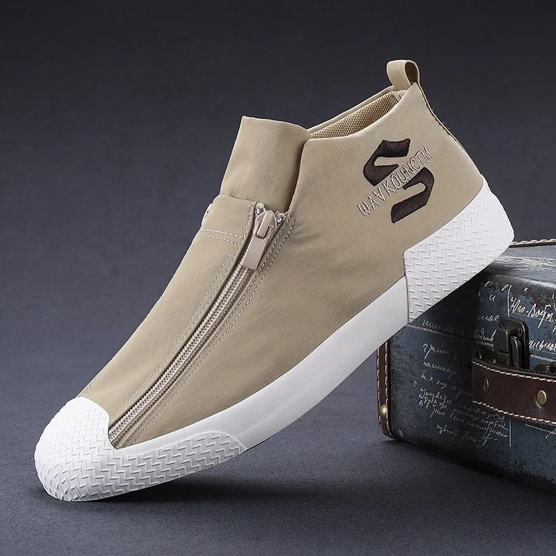 Spring/Summer Men's Canvas Casual Shoes Fashionable Double Row Zipper Design Breathable Shoes, Picture
Spring/Summer Men's Canvas Casual Shoes Fashionable Double Row Zipper Design Breathable Shoes, Picture