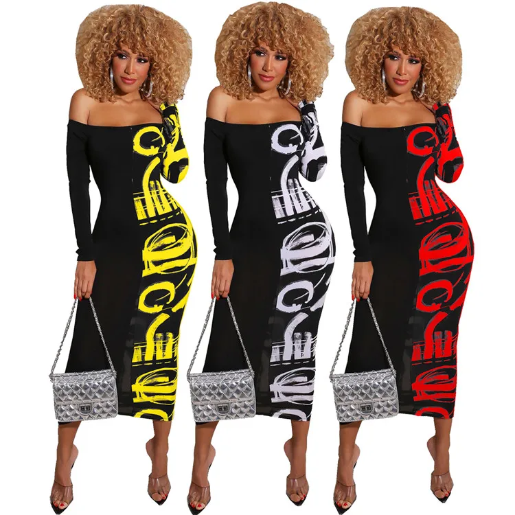Latest Design Elegant Lady Halter Off Shoulder Print Bodycon Plus Size Autumn Winter Maxi Dresses
Latest Design Elegant Lady Halter Off Shoulder Print Bodycon Plus Size Autumn Winter Maxi Dresses