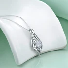 Trendy 925 Sterling Silver CZ Mom Daughter Pendant Necklace Engraved Letter Mother Women Jewelry Gift