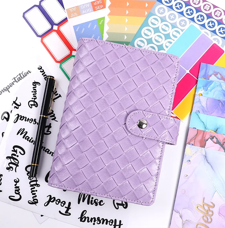 2023 Pu Leather Notebook Budget Binder A6 Loose Leaf 6 Ring System Money Organizer Binder With Sleeve Plastic Binder Pockets
2023 Pu Leather Notebook Budget Binder A6 Loose Leaf 6 Ring System Money Organizer Binder With Sleeve Plastic Binder Pockets