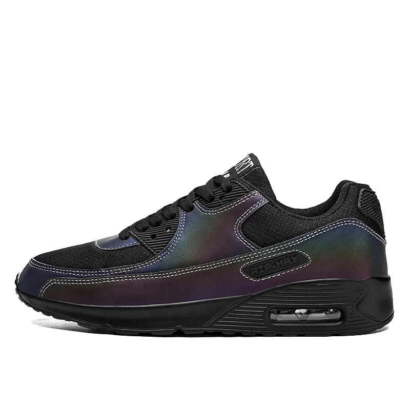 2020 Discoloration and reflection Air cushion breathable casual sports shoes sneakers for men, Black/white
2020 Discoloration and reflection Air cushion breathable casual sports shoes sneakers for men, Black/white