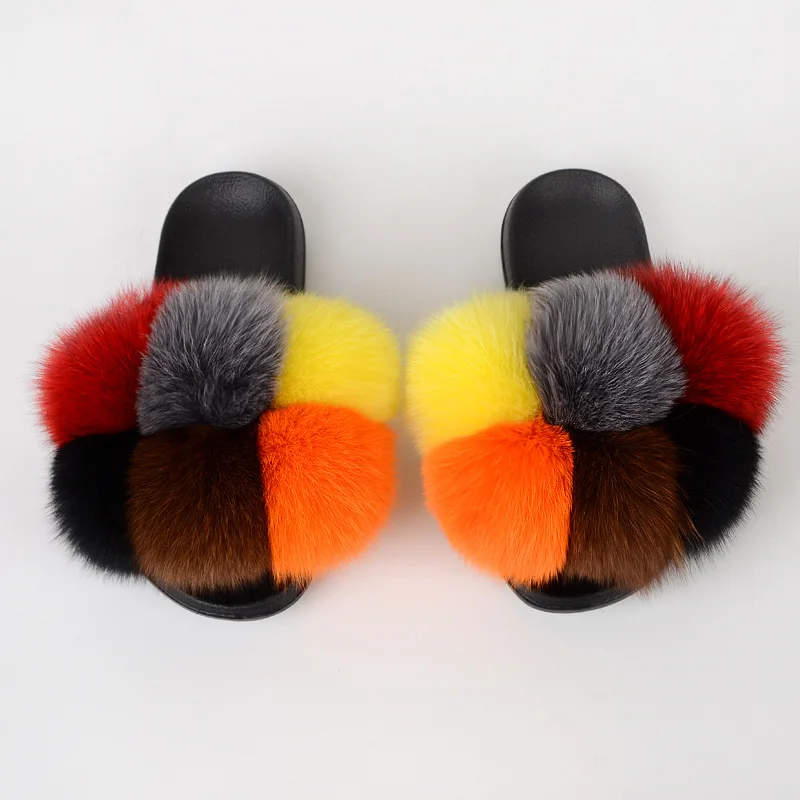 2021 New Design Fashion Trendy Fox Wool Slipper Colourful Custom Made for Women, As picture or custom
2021 New Design Fashion Trendy Fox Wool Slipper Colourful Custom Made for Women, As picture or custom