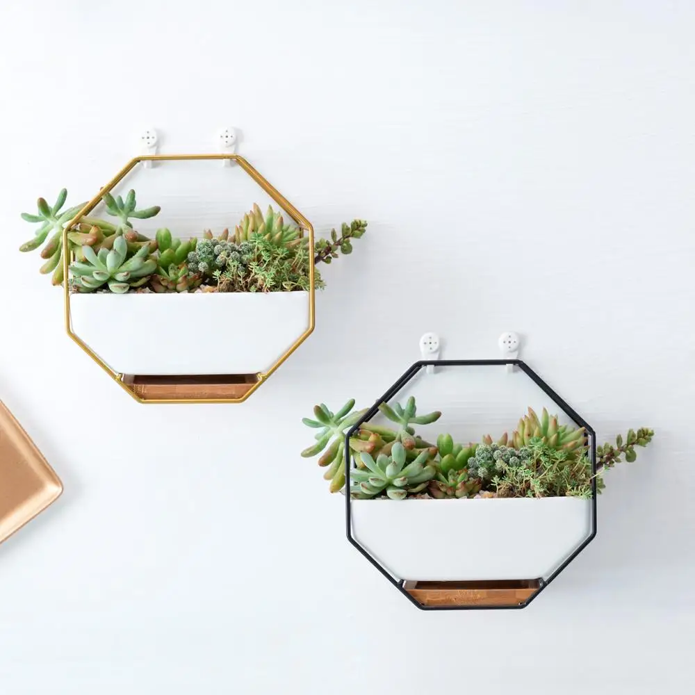 wall hanging octagonal ceramic flower pot plant pots ceramic metal hanging baskets for wall, White
wall hanging octagonal ceramic flower pot plant pots ceramic metal hanging baskets for wall, White