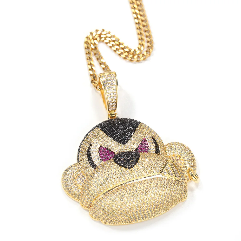 Trendy Street Hip Hop Diamond Cartoon Gorilla Pendant Copper Inlaid Zircon Creative Necklace Sweater Chain Jewelry Accessory, Gold /silver
Trendy Street Hip Hop Diamond Cartoon Gorilla Pendant Copper Inlaid Zircon Creative Necklace Sweater Chain Jewelry Accessory, Gold /silver