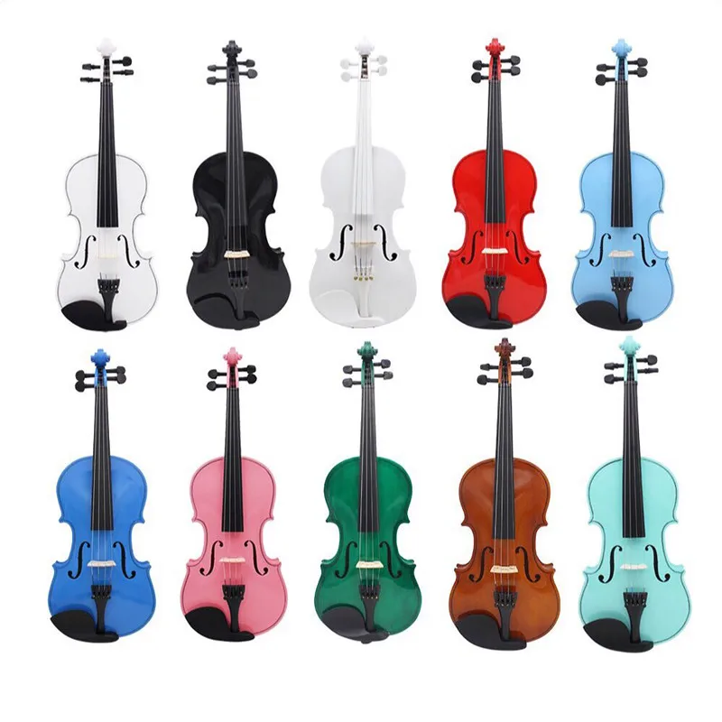 Wholesale Price High Quality Colorful Violin 4/4 Colourful Spraying Violin With Case cheap price violin, Customized
Wholesale Price High Quality Colorful Violin 4/4 Colourful Spraying Violin With Case cheap price violin, Customized