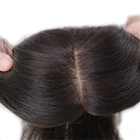 Addbeauty 100% Human Hair Topper Wig For Women Straight Silk Base With Clips In Hair Human Hair Toupee for Women
