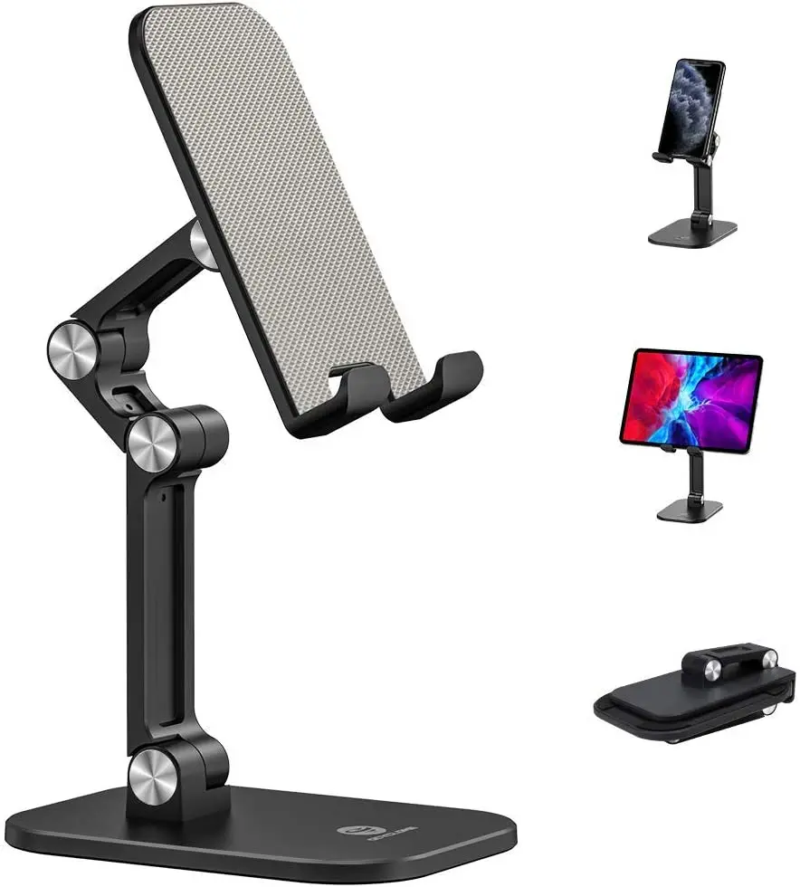 Ipad Angle Height Adjustable Cell Phone Stand for Desk Foldable Cell Phone Holder Tablet Stand, Black
Ipad Angle Height Adjustable Cell Phone Stand for Desk Foldable Cell Phone Holder Tablet Stand, Black
