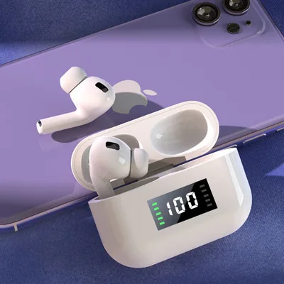 New Air Pro3 TWS Headphones Wireless BT5.0 Waterproof Earphones APro3 with LED Display Bass Stereo Microphone for iPhone, White black
New Air Pro3 TWS Headphones Wireless BT5.0 Waterproof Earphones APro3 with LED Display Bass Stereo Microphone for iPhone, White black