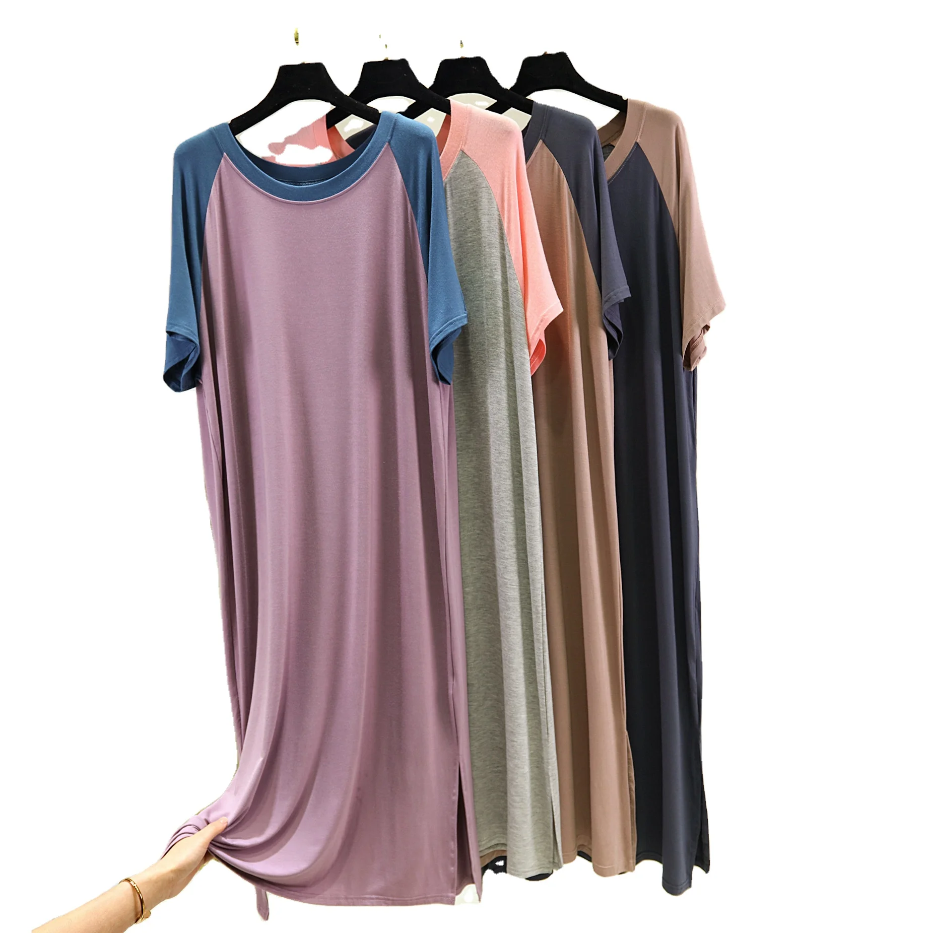 Women Gown Large Size Raglan Night Dress Women Short Sleeve Jersey Nightdress Ladies Pajamas, Listing color or custom
Women Gown Large Size Raglan Night Dress Women Short Sleeve Jersey Nightdress Ladies Pajamas, Listing color or custom