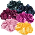 Free shipping 50 colors per pack velvet hair scrunchies high quality elastic hair band for women/girls popular hair accessories