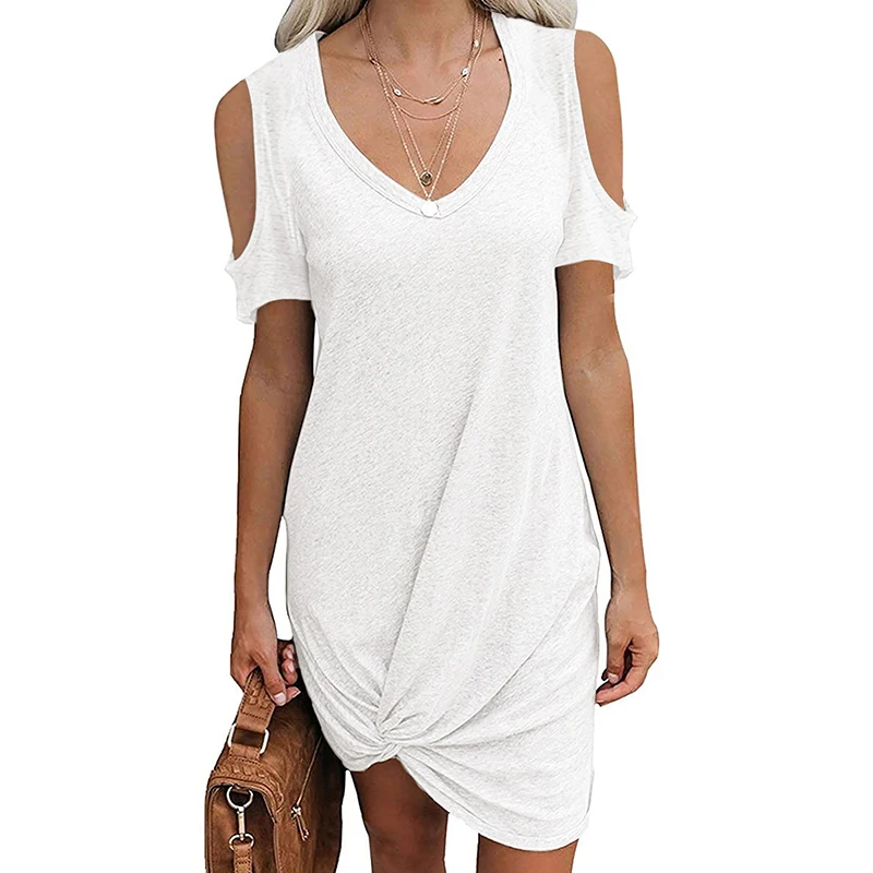 Hot sale short-sleeve summer new solid color spring and summer strapless t-shirt beach dress women
Hot sale short-sleeve summer new solid color spring and summer strapless t-shirt beach dress women