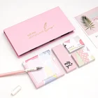 Custom School Stationery Items Korean Style Boxed sticky Notes Weekly Cute write Memo Pad with box
