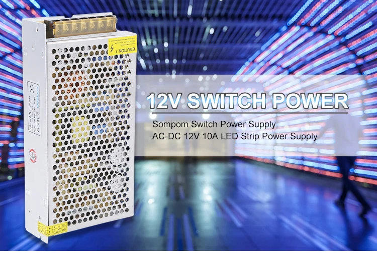 High Voltage Ac 110v 220v Switching Power Supply Dc 120w 12v 10a Smps Led Lighting Transformer