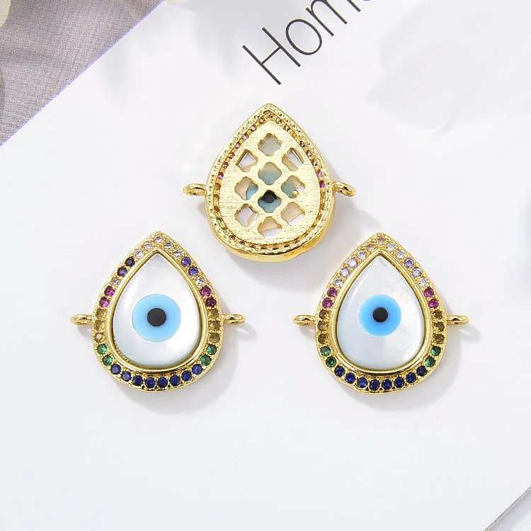 CZ8144 CZ Micro Pave Evil Eyes Charm Connectors , Hand Heart Shape Space Connector For Jewelry Findings
CZ8144 CZ Micro Pave Evil Eyes Charm Connectors , Hand Heart Shape Space Connector For Jewelry Findings