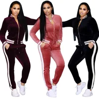 Wholesale zipper sweatshirt pencil pants two piece woman long sleeve side stripe sport playsuit set
Wholesale zipper sweatshirt pencil pants two piece woman long sleeve side stripe sport playsuit set