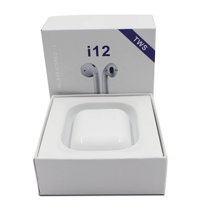 Popular i12 TWS Wireless Earphone Twin Earbud BT 5.0 Portable With Charging Box - ANKUX.COM