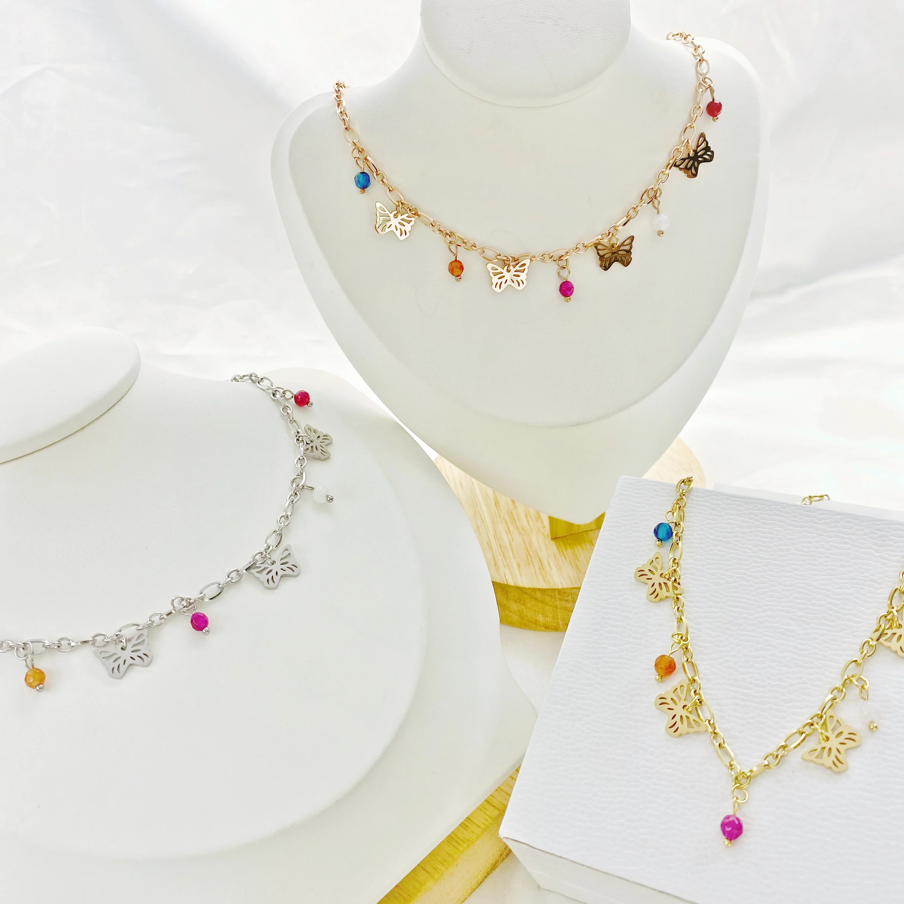 316L Stainless Steel Necklace Shiny Butterfly Necklace Ladies Exquisite Layer Clavicle Chain Necklace Jewelry for Wholesale
316L Stainless Steel Necklace Shiny Butterfly Necklace Ladies Exquisite Layer Clavicle Chain Necklace Jewelry for Wholesale