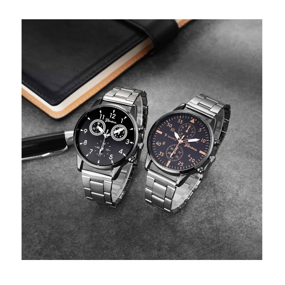 Geneva Steel Band Quartz Three Eyes Digital Scale Watch Men One Piece Dropshipping, Picture shows
Geneva Steel Band Quartz Three Eyes Digital Scale Watch Men One Piece Dropshipping, Picture shows