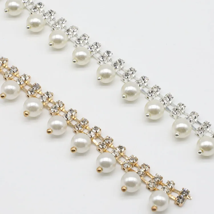 Silver Gold DIY Pearl Chain Trim Yard Pearl Rhinestone Decorative Chains for Clothes Shoes Decoration Headband
Silver Gold DIY Pearl Chain Trim Yard Pearl Rhinestone Decorative Chains for Clothes Shoes Decoration Headband