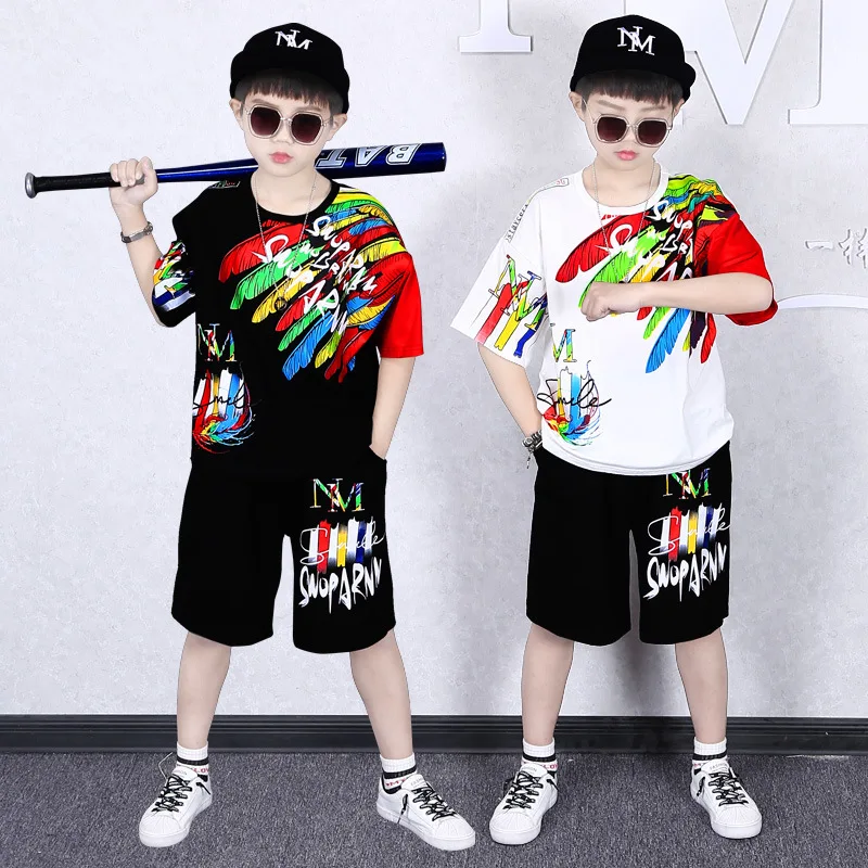 Summer Wear Hip Hop Boys Clothing Sets Children Street Clothes Boys Short Sleeve + Shorts Set
Summer Wear Hip Hop Boys Clothing Sets Children Street Clothes Boys Short Sleeve + Shorts Set
