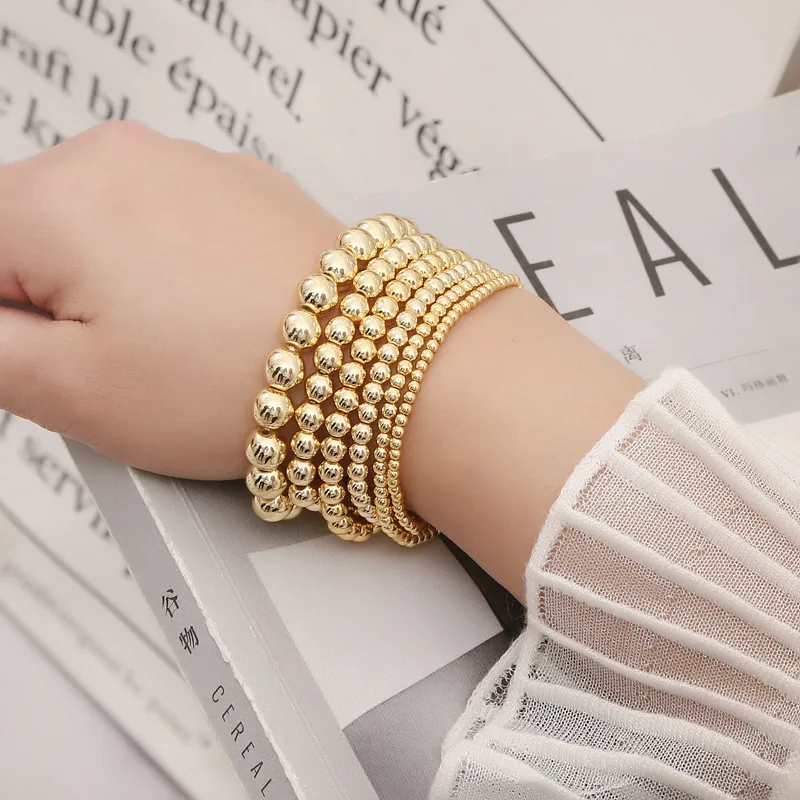 Stretchable Elastic Natural Stone 14K Gold Bead Ball Bracelet Jewelry For Women, Gold color
Stretchable Elastic Natural Stone 14K Gold Bead Ball Bracelet Jewelry For Women, Gold color