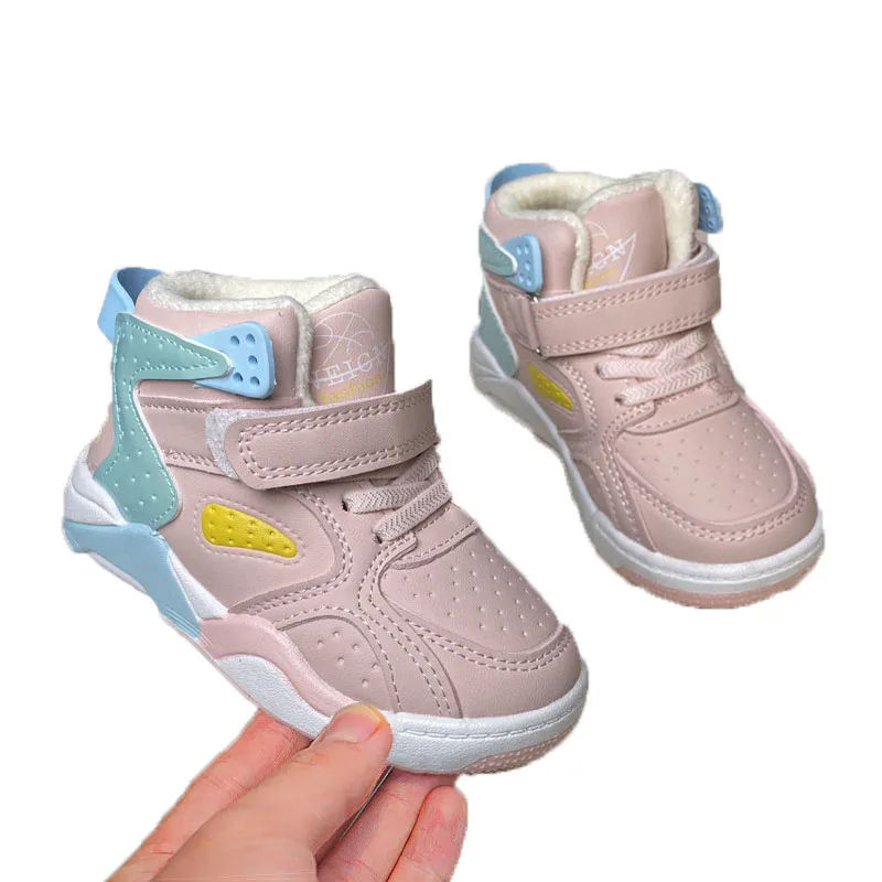 New children's high-top sneakers, microfiber leather basketball shoes, children's unisex action against protective ankles, Picture shows
New children's high-top sneakers, microfiber leather basketball shoes, children's unisex action against protective ankles, Picture shows