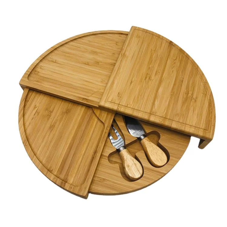 Amazon Hot Selling creative Ecofriendly rotatable bamboo cheese cutting board with cutlery set, Natural bamboo color
Amazon Hot Selling creative Ecofriendly rotatable bamboo cheese cutting board with cutlery set, Natural bamboo color