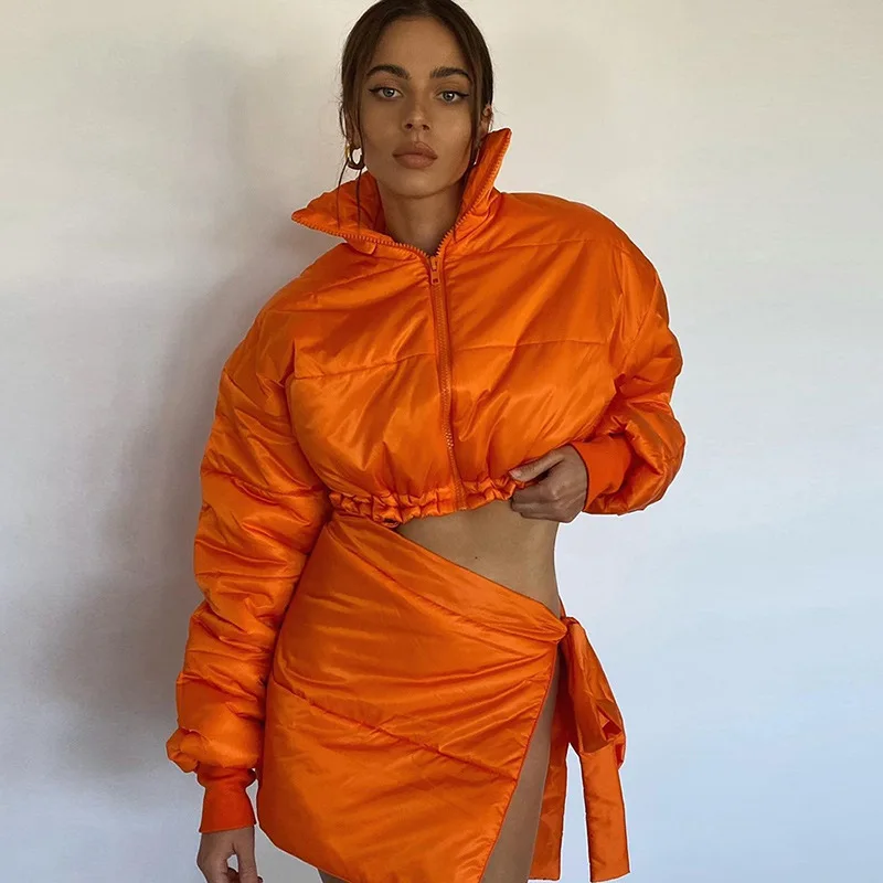 Women's Stand Collar Zipper Cardigan Slim Short Long Sleeve Jacket Cotton Suits Irregular Belt Cotton Skirt Casual Two-piece Set
Women's Stand Collar Zipper Cardigan Slim Short Long Sleeve Jacket Cotton Suits Irregular Belt Cotton Skirt Casual Two-piece Set