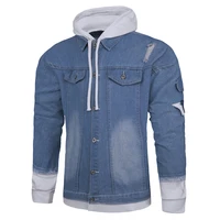 Latest High-quality Autumn Sleeve Patchwork Blue Color Light Wash Cotton Mens Hooded Denim Jacket
Latest High-quality Autumn Sleeve Patchwork Blue Color Light Wash Cotton Mens Hooded Denim Jacket