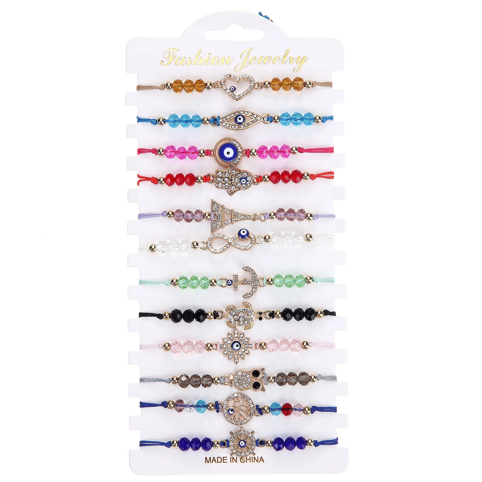 Unisex 12 pcs Turkish Eyes Crystal Beaded Butterfly Bohemian Soft Clay Adjustable Bracelet Bangle
Unisex 12 pcs Turkish Eyes Crystal Beaded Butterfly Bohemian Soft Clay Adjustable Bracelet Bangle